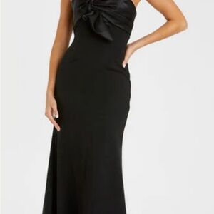 Mac Duggal Black Strapless Gown for Cocktail